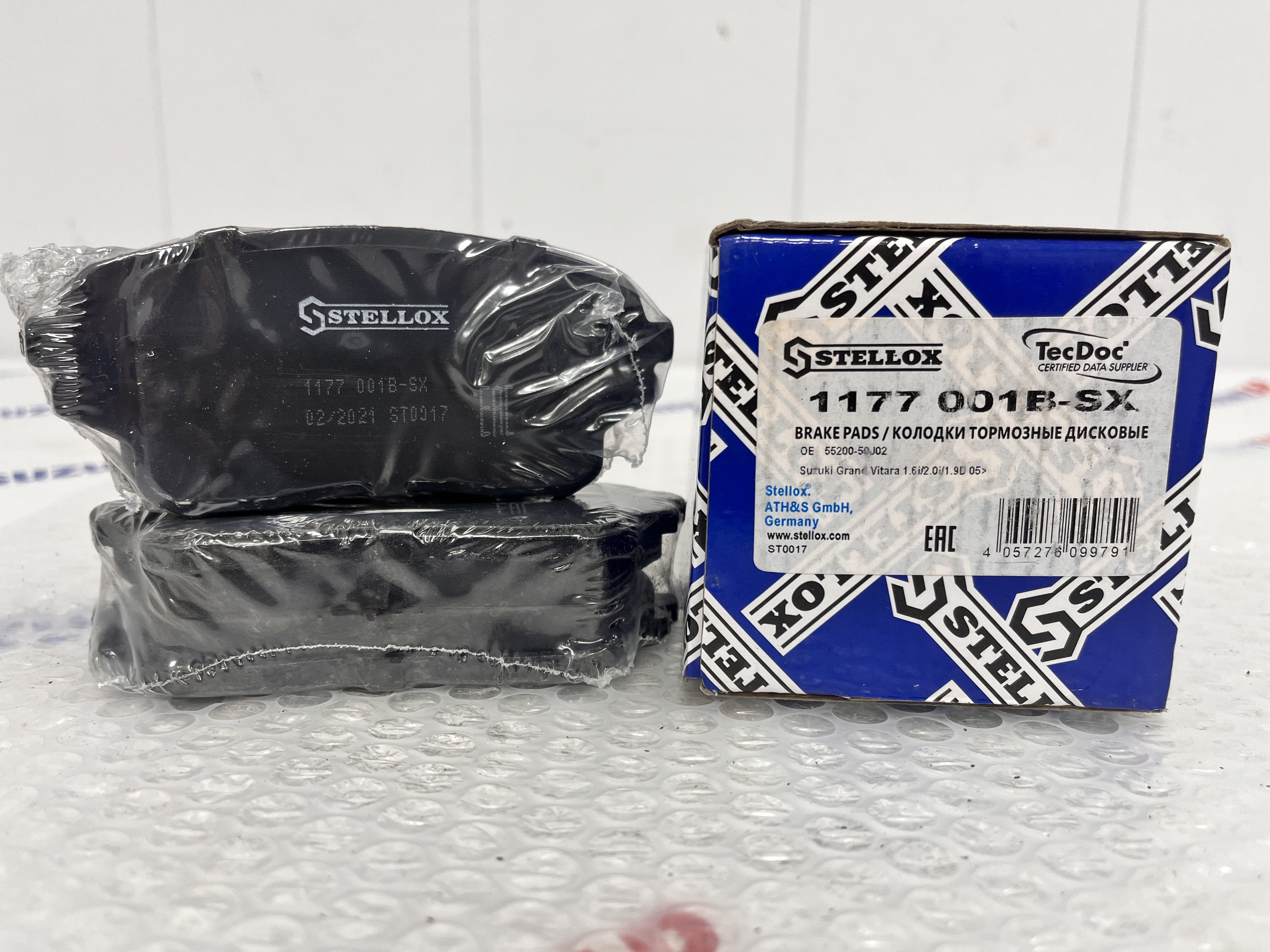 Передние колодки Suzuki Grand Vitara 1998-2005г.в. J20A Stellox